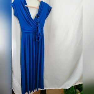 Iman Global Maxi Cap Sleeve,With Hairband, Blue Size XS, SM, Travel Comfort,NWT